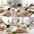 Culinary Couture Black Silicone Kitchen Utensils Set of 6, Non-Stick Heat-Resistant Kitchen Utensils with Steel Inner