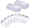 40 Pack Rectangular White Plastic Clothing Size Closet Rack Dividers, Preprinted in 8 Sizes XXS to XXXL