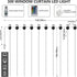 300 16 4 HOME LIGHTING Window Curtain String Lights, LED RGB Colors Changing Fairy Lights, Modes with Remote, USB