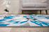 Rugshop Modern Floral Design Area Rug, 2' X 3' Blue - Non-Shedding for Living Room and Bedroom