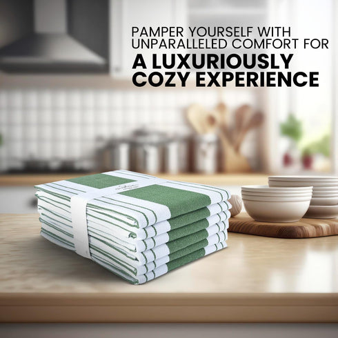 Set 6 18x28 Stripe Kitchen Towels Decor Mordern Design Centreband Tea Dish Towels Boho Stripe Absorbent Festive Gift