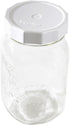 Masontops Tough Tops, Ball Wide Mouth Mason Jar Lids, BPA-Free White Plastic Leakproof