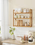 3-Tier 5.9 23.6 21.3 Inches, UBCB13Y SONGMICS Bamboo Bathroom Shelf, Adjustable Plants Rack, Wall-Mounted or Stand