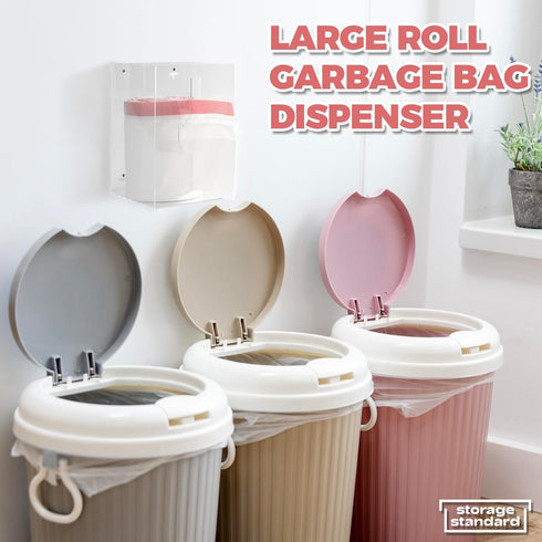 Storage Standard 10.5'' 7'' 7''- Trash Bag Holder Dispenser x x Acrylic Bags Dispensing Roll Organizer Holder, Garbage