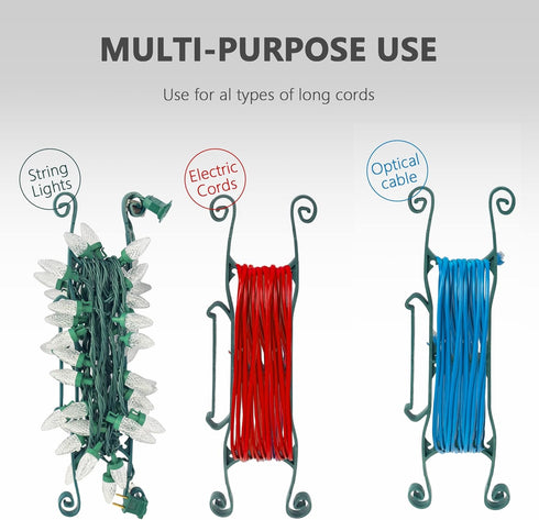 8 Pack Dazzle Bright Christmas Lights Storage Holder, Holiday Light Storage for All Purpose Light Cord Wind Up
