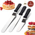Sorxine Angled Icing Spatula Set of 3, Metal Stainless Steel for Kitchen Cake Baking Decorating, 6", 8", 10" Blade