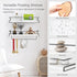 Set 2) Forbena White Floating Shelves for Bathroom Organizer Over Toilet, Bathroom Shelves Wall Mounted with Towel