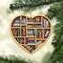 AyeBeau Book Lovers Ornaments Gifts, Bookshelf Heart Ornament Christmas for Tree 2025, Bookstore