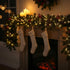 6hr QBIS Outdoor Christmas Lights - Fairy Lights Battery Operated with Small Warm White LEDs, Green Wire