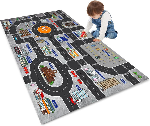 KEBEXXY Kids Rug Play Mat Great for Playing with Cars and Toys,Educational Kid