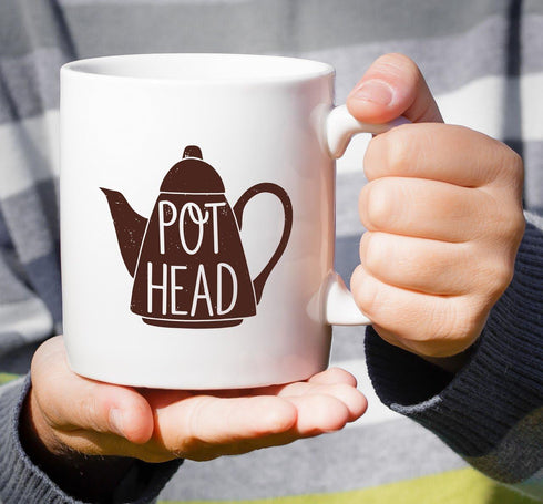 Retreez Funny Mug - Pot Head, Weed 11 Oz Ceramic Coffee Mugs - Sarcastic, Motivational Birthday Gifts for Friends