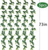 mizii 5 Pack 365" Artificial Scindaps Vines Garland, Fake Vine with Silk Green Leaves for Bedroom Wall Party Wedding