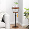 Kificet Small Side Table, 2 Tier Drink Table, Height Adjustable Round End Table,