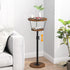 Kificet Small Side Table, 2 Tier Drink Table, Height Adjustable Round End Table,