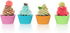 Bakerpan Silicone Mini Cupcake Holders, Mini Cupcake Liners, 24 Pack (Multi)