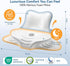 Ergonomic Memory Foam Reading Pillow - Wedge Back & Neck Support for Bed, Sofa & Floor - Relieves Acid Reflux, Back