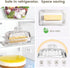24oz Countertop Glass Butter Dish with Top Arch Handle Lid | Contain Butter Sticks | Covered Butter Keeper Holder Tray
