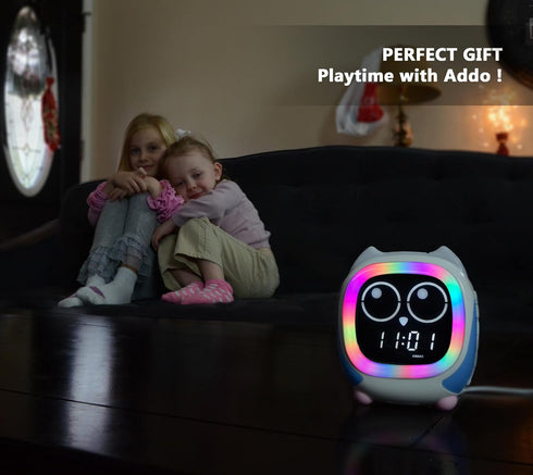 iTOMA Owl Kids Sleep Training Clock, Toddler Bedtime & Wake Up Trainer with Night Light, White Noise, Bluetooth