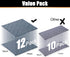 12 Pack (10" 10", Mordimy Kitchen Cloths Dish Towels x Dark Grey & White), Super Soft and Absorbent Dish Cloths, Coral