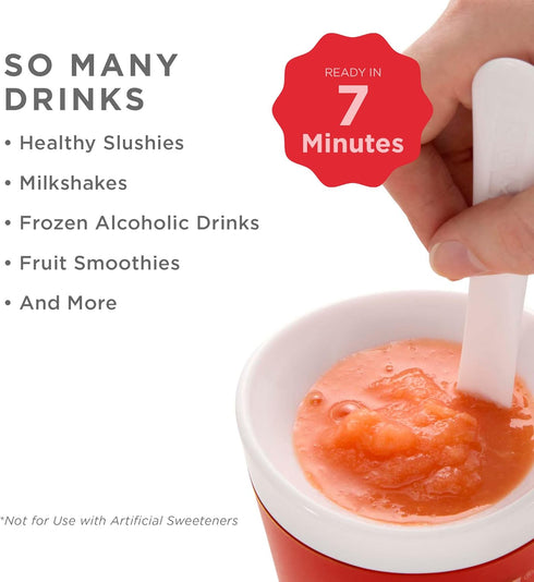 ZOKU Original Slush and Shake Maker, Red/Blue 2 Pack for Quick Frozen Slushies, Smoothies, and Milkshakes