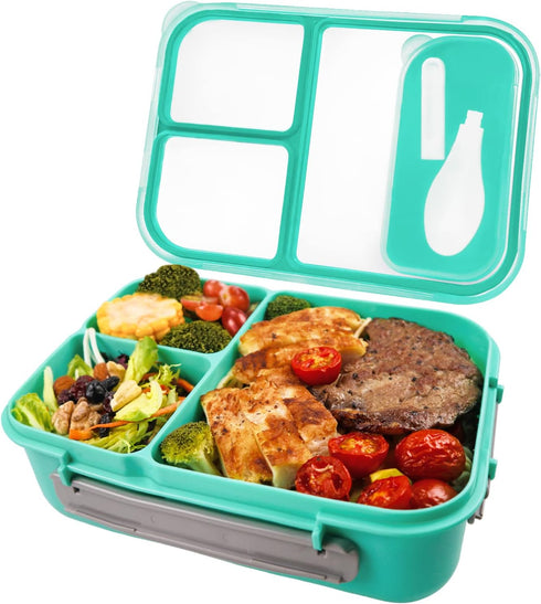 FITHOME Leakproof Bento Box with Compartments, Reusable Lunch Box for Adults, Perfect Size for Work Meal