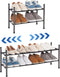 STORAGE MANIAC Expandable Shoe Rack, 8 Pairs Stackable Small Shoe Rack, Metal
