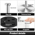 VEHHE Stainless Steel Paper Towel Holder Countertop, Standing Roll Holder with Weighted Base and Suction Cups (Silver)