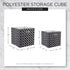 DII Poly-Cube Storage Collection, Hard Sided Collapsible Solid Large, Black