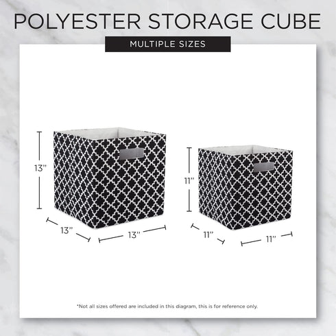 DII Non Woven Polyester Storage Bin, Chevron Aqua, Small Set of 2