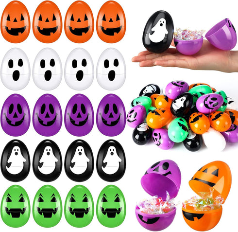 Libima 200 Pcs Easter Eggs 3" Plastic Eggs with Ghost Easter Skull Empty