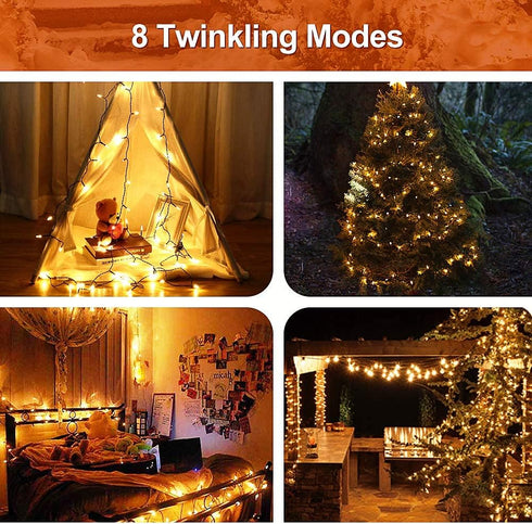 MASHANG Christmas Lights, Battery Operated 50 LED Mini String Lights with Timer for Indoor Outdoor Decor