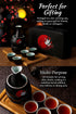 LOONCREST Set 6 1 1 Set Japanese Sake Cup with Ceramic Cups, Ceramic Sake Bottle, Ceramic Sake Warmer, Bamboo Tray