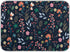 Dish Drying Mat for Kitchen Counter, Colorful Flowers Black Absorbent Drying Matt for Dishes Sink 16'' x 18''