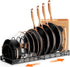 Expandable Pot and Pan Organizer Rack - Space-Saving Kitchen Cabinet Storage Solution