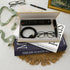 Set 3 Aesthetic Decorative Books for Home Decor w. Wood Bead - of Linen Fake Books for Decoration, Coffee Table Book
