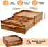 NANXITU Drawer,with12 Countertop Acacia Wood Tea Holder Organizer,Tea Box Organizer Storage Box,Tea Caddy for Tea Bags