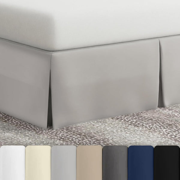 Bed Maker’s Never Lift Your Mattress Bed Skirt - Designed for Box Spring Beds, 14 Inch Drop Length, Full, Silver
