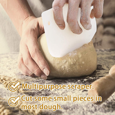 Danish Dough Whisk Kits - 2 Pack Premium Stainless Steel Dutch Whisk & 1 Pack Hand Push Rotary Whisk Blender