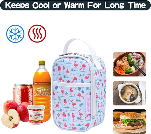 20oz)- Yelocota Small Insulated Lunch Bag- Snack Bag- Mini Cooler Bag with Handle for Travel,Work,School(Storage Space