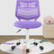 Kids Desk Chair, Armless Home Office Task Chair with Mesh Padded Cushion, Swivel Rolling Wheels for Children