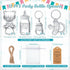 32 Pickmesh Pcs Popping Bottle Openers Baby Shower Return Favors for Guests Bear Footprint Pacifier Baby Bottle Openers