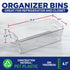Pantry Organizers and Storage Bins, Stackable Clear Bins for Kitchen and Freezer, Multi-Purpose Kitchen Storage Bins -
