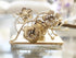 Gold Orchid Blooms Napkin Holder| Exquisite Orchid Flowers & Faux Crystals Design| Vertical Iron Metal Disposable