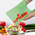 ZVP Set of 5 Plastic Cutting Boards for Kitchen, Flexible Chopping Mats with Food Icons, BPA Free, 15×12 IN, Green