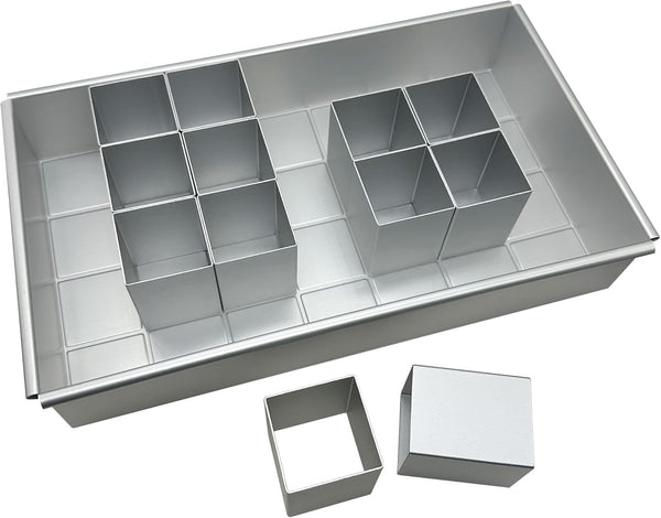 Woohome Cake Tins Non-Stick Baking Mould Set - Adjustable DIY Numbers and Letters Baking Moulds