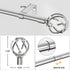 Silver Curtain Rods for Windows 48 to 84 inch with Twisted Cage Finials, Decorative Heavy Duty Curtain Rod with Brackets, Splicing Adjustable Curtain Rods for Bedroom, Living Room, 5/8" Diameter by GSBLUNIE