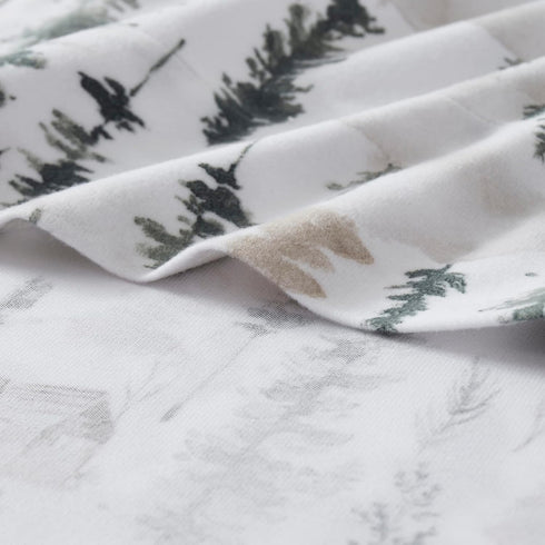 Cozy Set Flannel Sheets Warm and Deep Pocket Breathable All Season Bedding with Fitted, Flat and Pillowcases, Twin