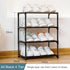 OLYREO Closet 4 Closet Stackable Small Shoe Rack for Tier, Sturdy Shoe Rack Organizer for Front Door Entrance
