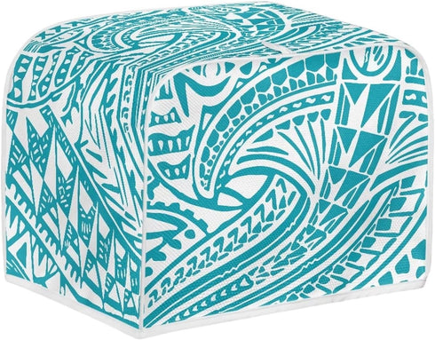 Polynesia Pattern Toaster Cover Durable Small Appliance Cover with Top Hook Washable Dustproof Kitchen Appliance Cover Protection Small Bread Cover,M