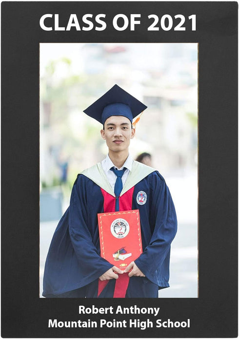 CustomGiftsNow Congratulations Graduate Class 2021 2022 2023 - Aluminum Remembrance Celebration Photo Frame